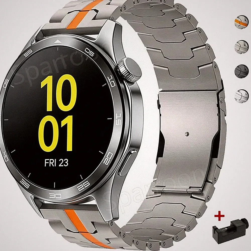 Luxus 22mm Titan Metall Armband für Samsung Garmin Huawei Amazfit Uhrenarmband