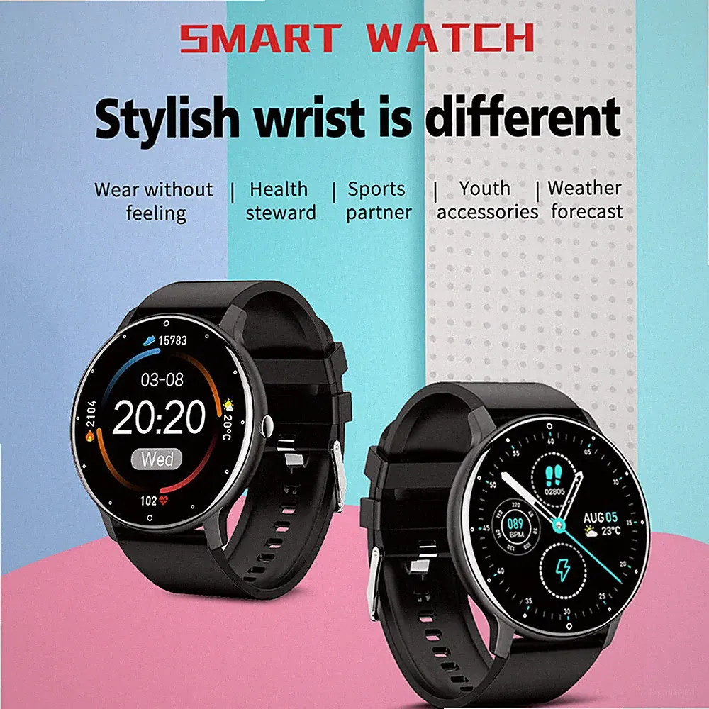 Luxus Bluetooth Smartwatch Herren watch Fitness Herzfrequenz Pulsuhr Blutdruck
