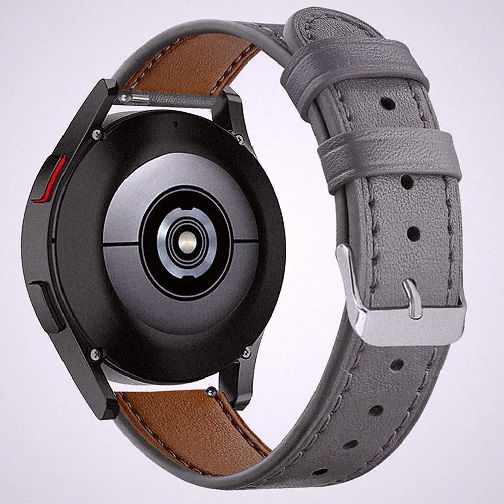 Luxus Ersatz Leder Quick Fit Armband Smartwatch-Lederarmband Ersatz 20mm/22mm DE