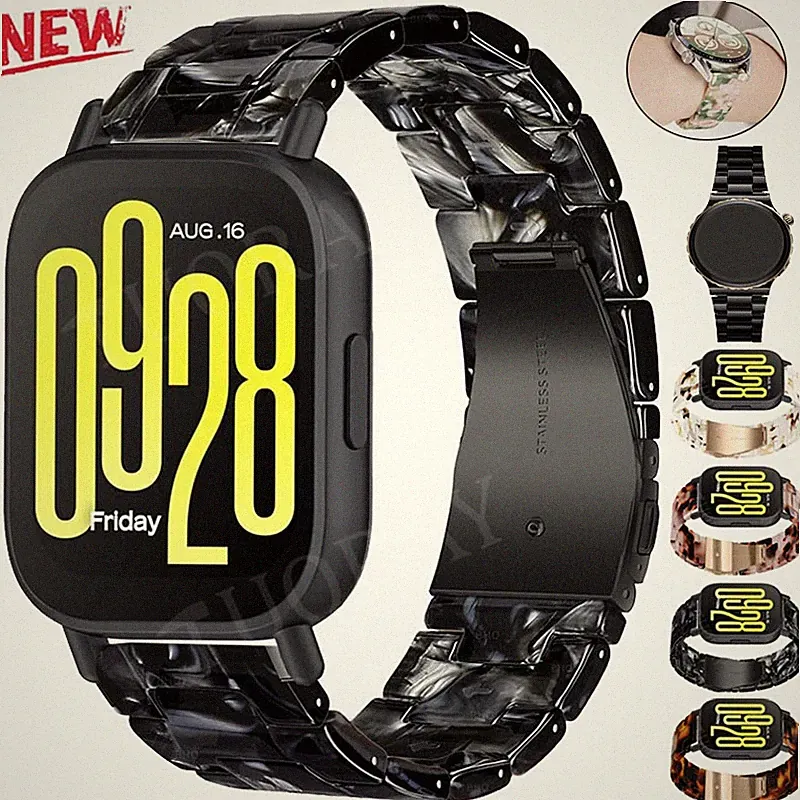 Luxus Harz Resin Armband Für Redmi Watch 5 Active 5 Lite Smartwatch Ersatzband