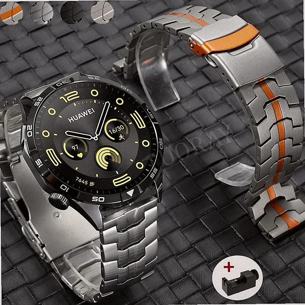 Luxus Titan Metall Armband Ersatzband 22mm Universal Smartwatch Uhrenarmband DE