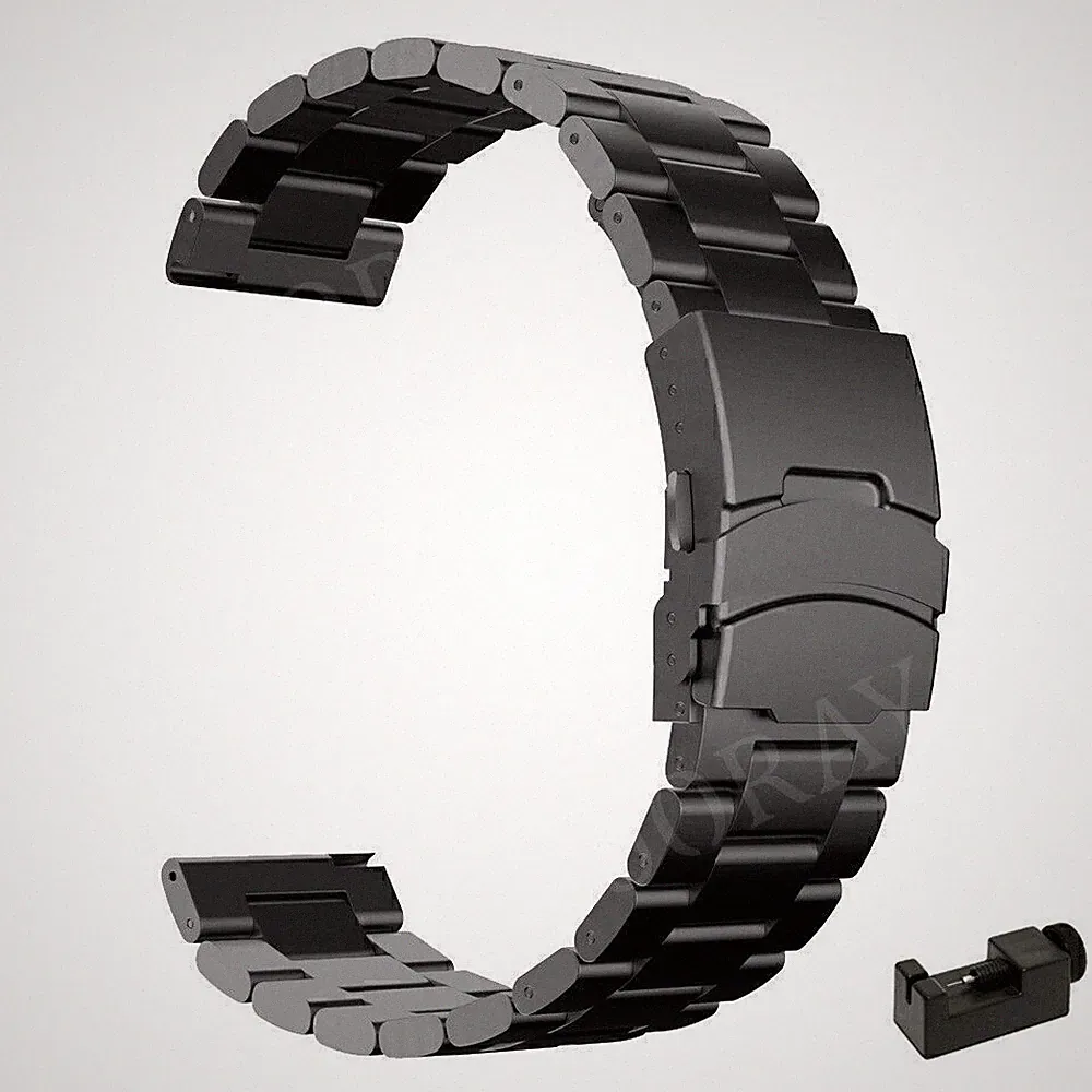 Luxus Titan Metall Armband Uhrenarmband Für 22mm Fossil Smartwatch Universal DE