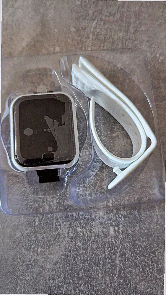 MACARON Color WATCH smart Smartwatch Android 40 mm weißes Silikonarmband