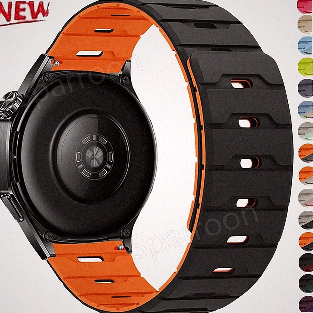 Magnet Silikon Armband 18/20/22mm Smartwatch Universal Uhrenarmband Ersatzband