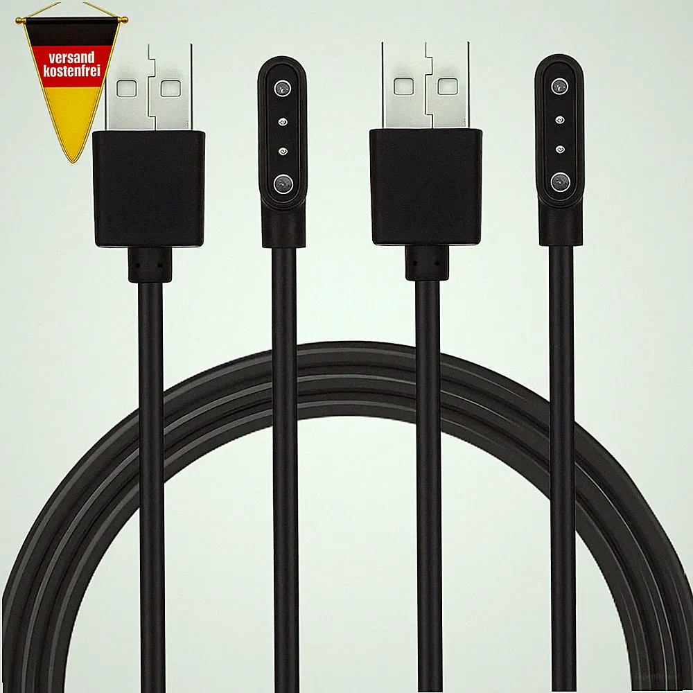 Magnetisches Ladekabel für Smartwatches 2-polig 4mm, kompatibel mit RT LS05S