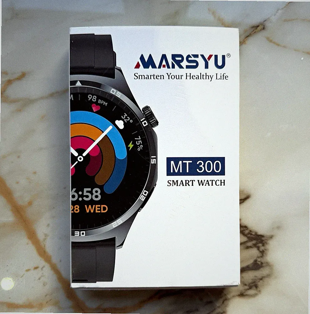 MARSYU MT 300 Smartwatch schwarz Silikonarmband kompatibel Android/iOS
