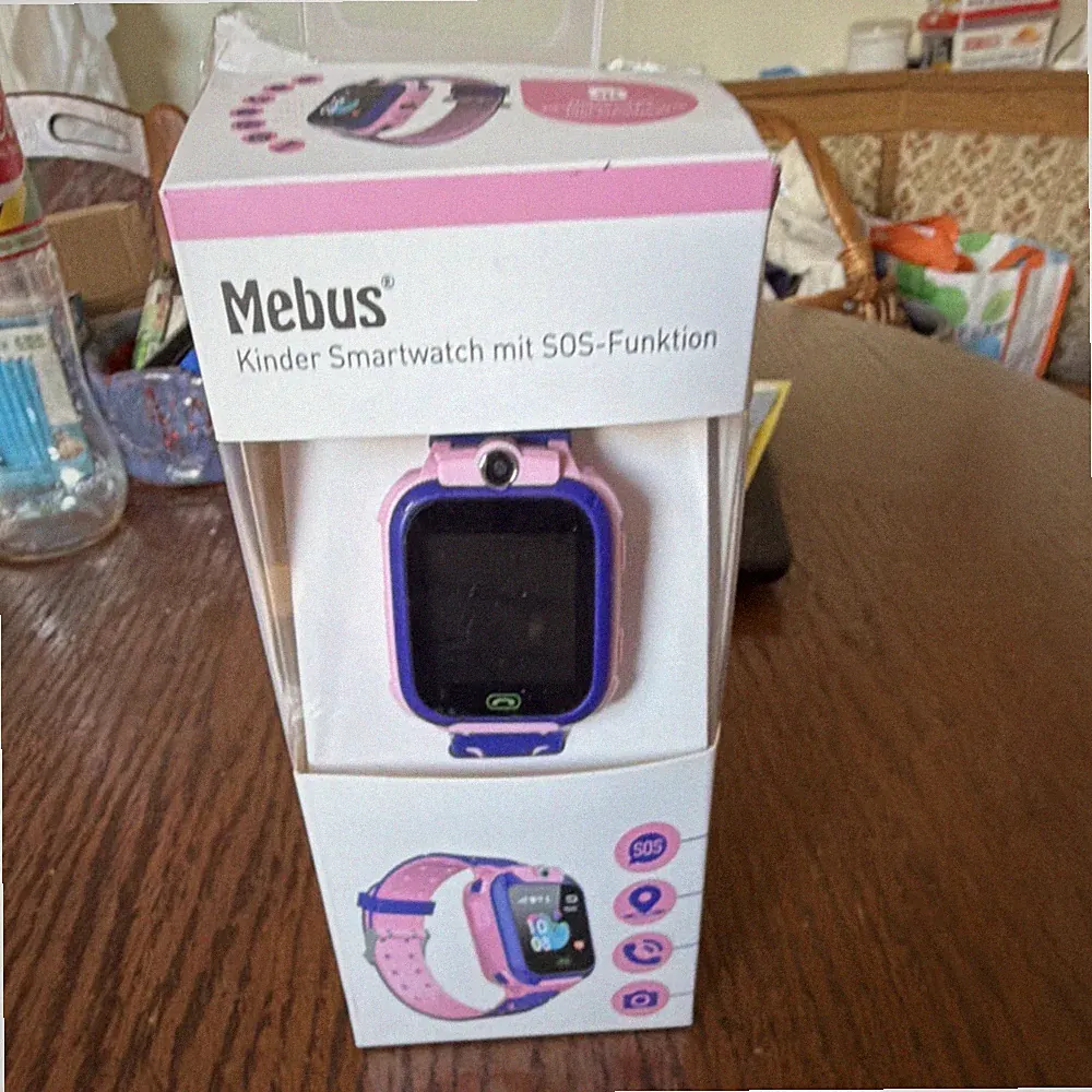 Mebus Kinder Smartwatch SOS 42 mm GPS Kamera Silikon rosa/blau Android iOS