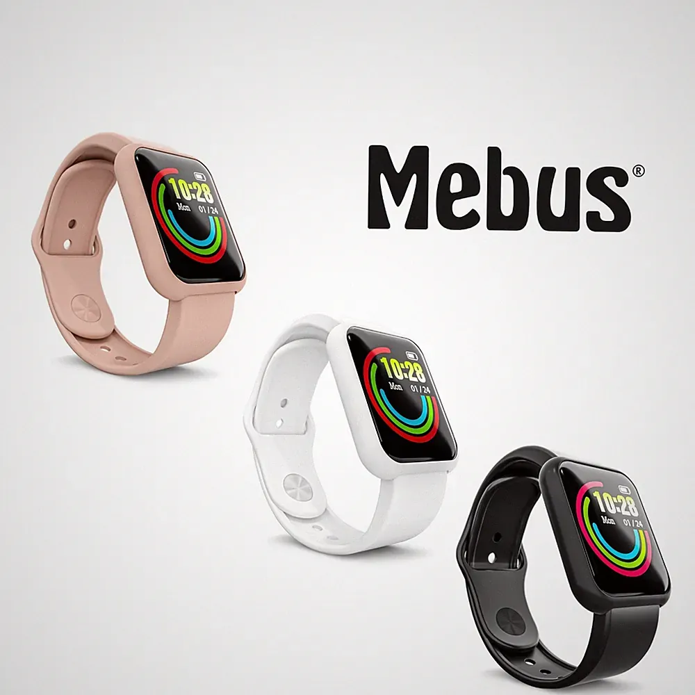 MEBUS ® SMARTWATCH Pulsmessung Blutdruckmessung Sauerstoffmessung, Schrittzähler