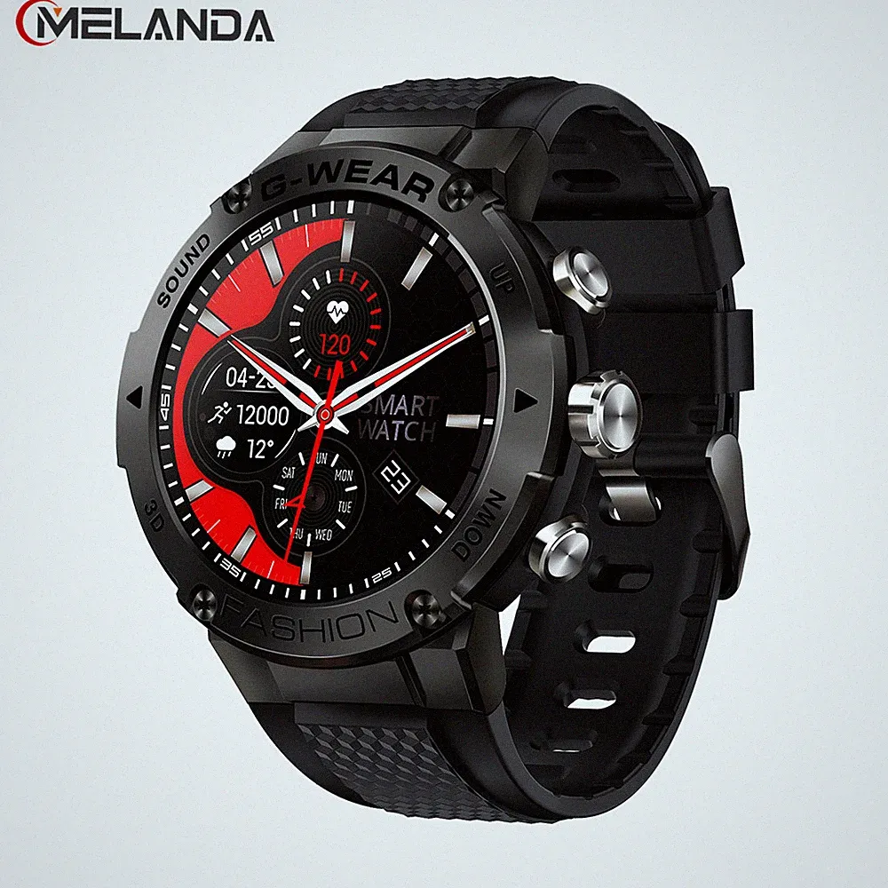 Melanda 2023 Luxus Smartwatch Herren Bluetooth Anruf Multisport Fitness Tracker