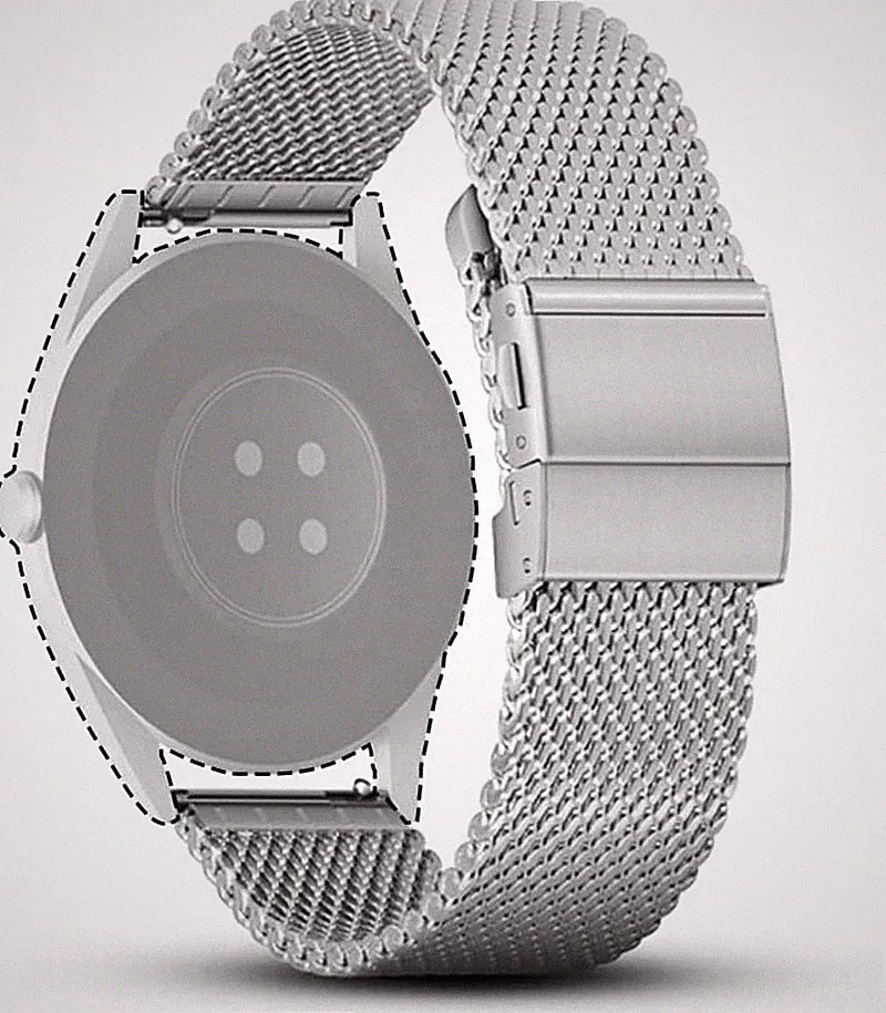 Metall Uhrenarmbänder, Faltschließe Smart Watch Herren, Edelstahl Armbänder Schn