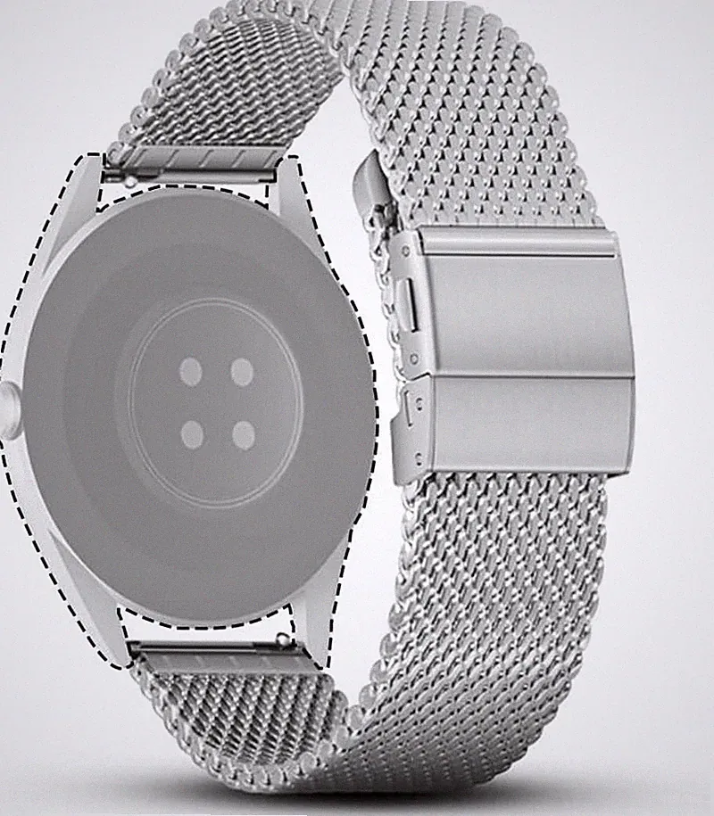 Metall Uhrenarmbänder, Faltschließe Smart Watch Herren, Edelstahl Armbänder Schn