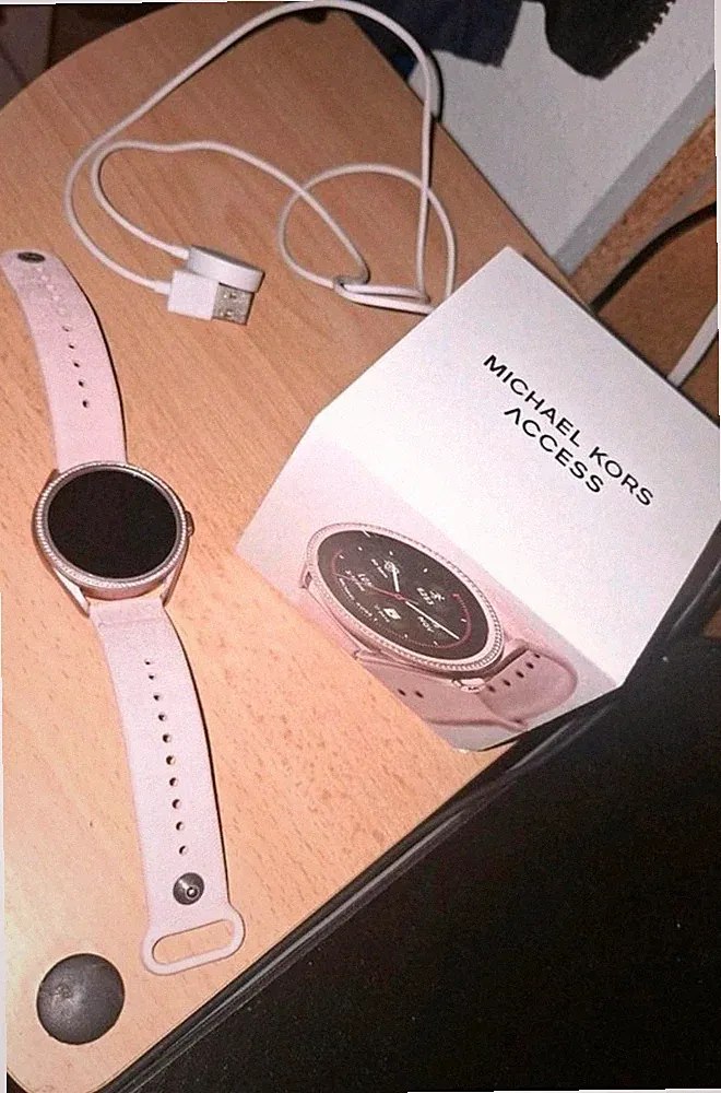 Michael Kors Access DW1M1 Smartwatch 43mm Rosa Lederarmband Touchscreen Bluetoo...