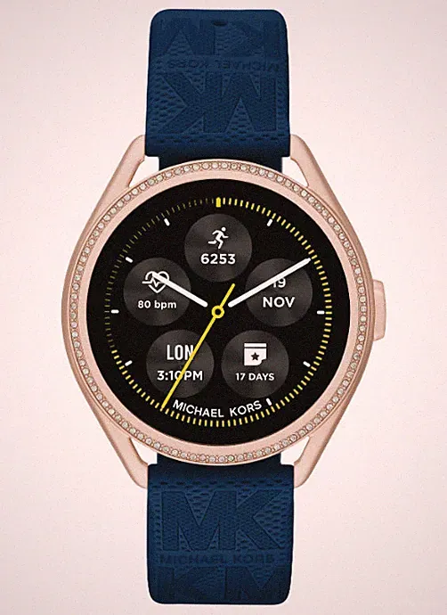 Michael Kors Access Smartwatch Damen Gen 5E MKGO mit Gummiarmband in Blau