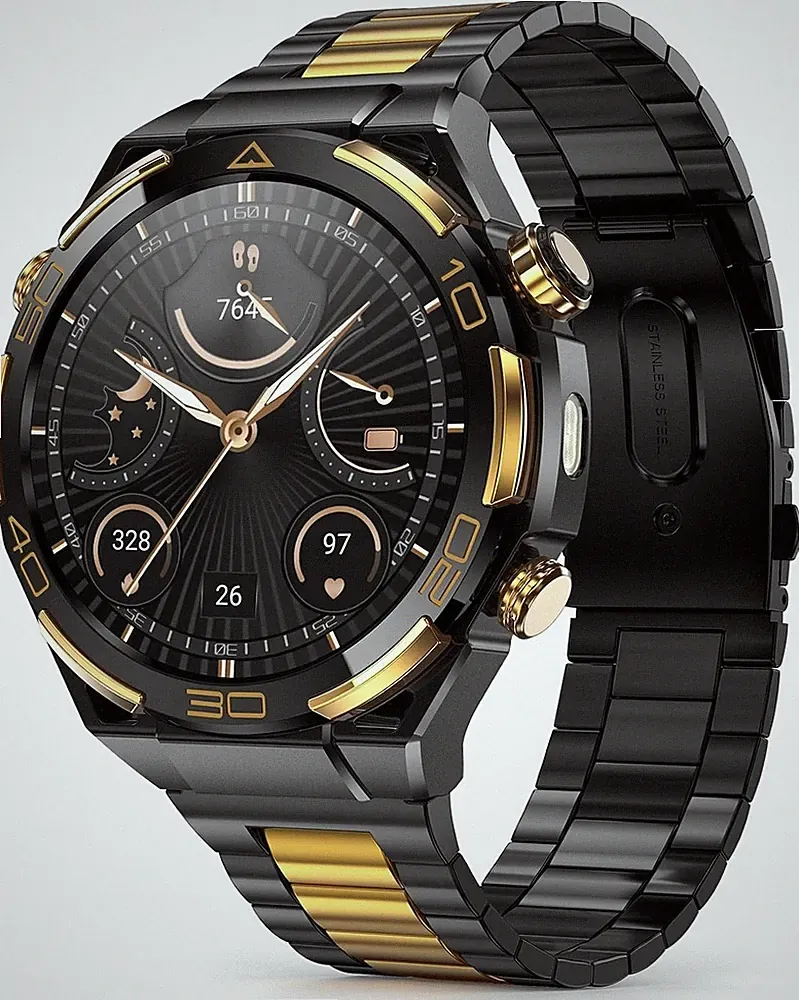 Militär GPS Smartwatch Herren 900mAh Akku Business Armbanduhr With LED-Leuchte