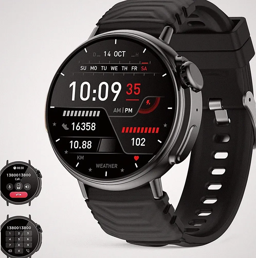 MISIRUN Smartwatch Ultra Herren Damen mit Telefonfunktion, 1,52" rundes HD-Displ
