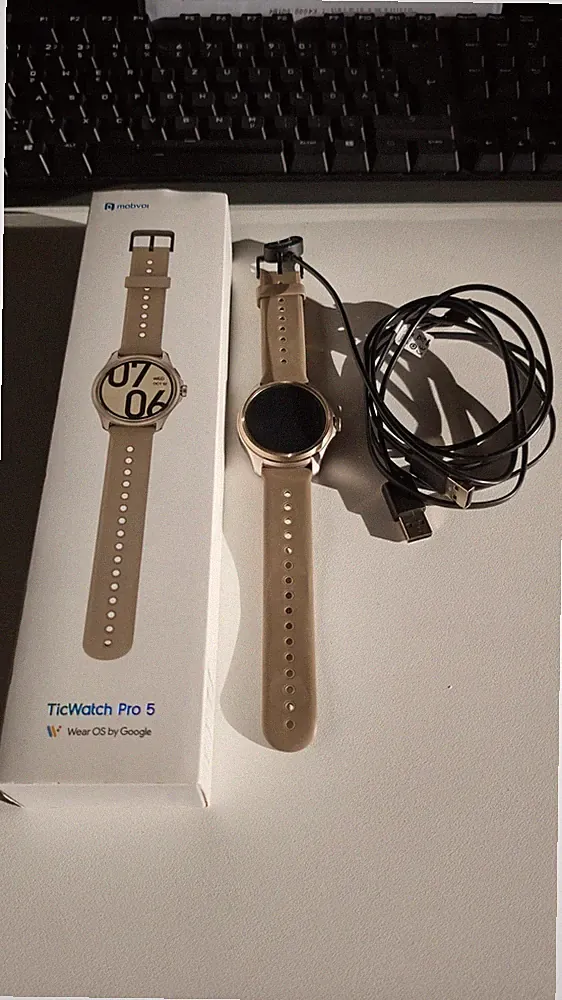 Mobvoi TicWatch Pro 5 Smartwatch WearOS Sandstone OVP