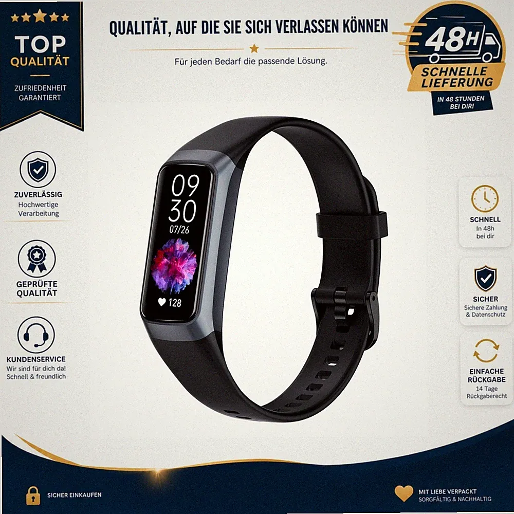 MORELOCO Fitness Tracker Smartwatch C60 AMOLED Schrittzähler IP67