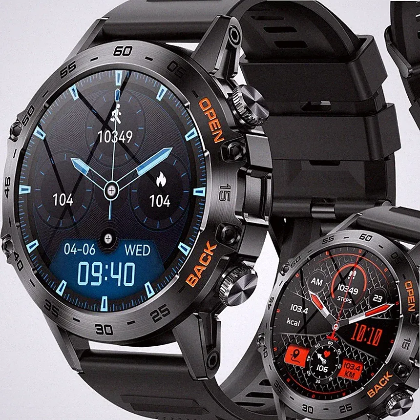 Multifunktionale Outdoor-Smartwatch für Herren mit Anruffunktion, robuster Bauwe