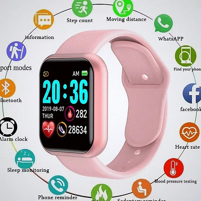 Multifunktionale Smartwatch für Männer und Frauen, Bluetooth-verbundenes Telefon