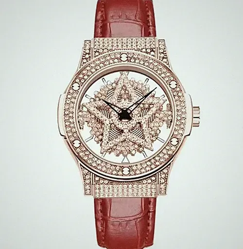 N Neu Schmuck Frauen Diamant Luxus Armbanduhr weibliches Geschenk Damen Zifferblatt drehen