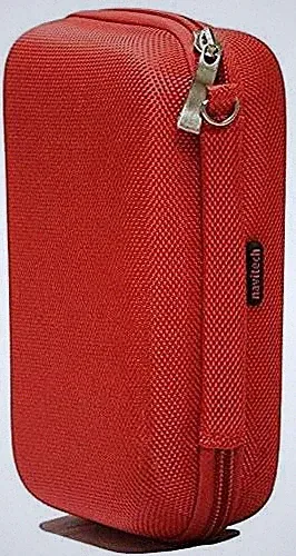 Navitech Red Watch & Accessory Case For Poounur Smart Watch