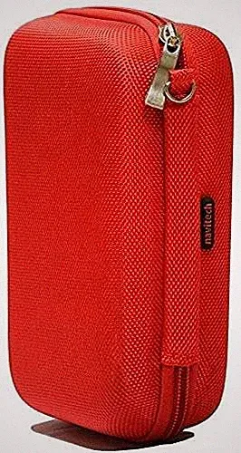 Navitech Red Watch & Accessory Case For Poounur Smart Watch