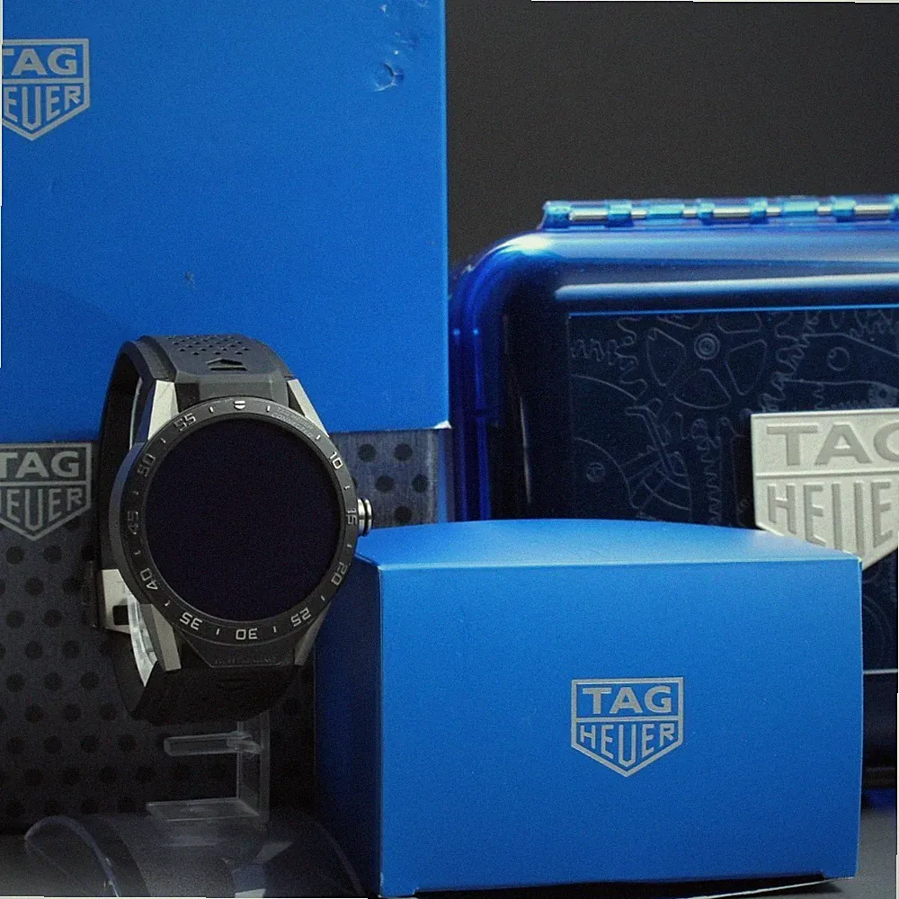 Near MINT TAG Heuer Connected SAR8A80 Schwarz 46mm Herren Smartwatch Full...