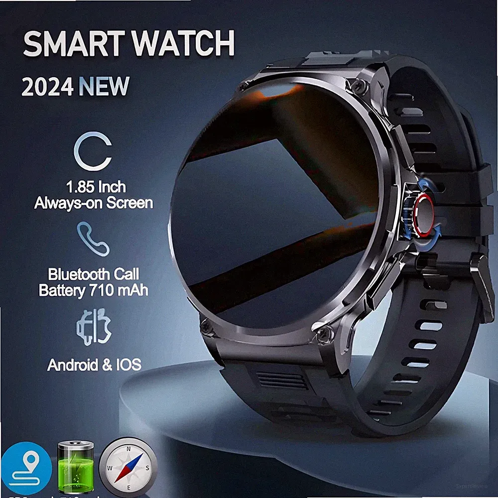 Neu 1,85 Zoll Ultra HD Smartwatch GPS Track Bluetooth Anruf 710 Mah groß