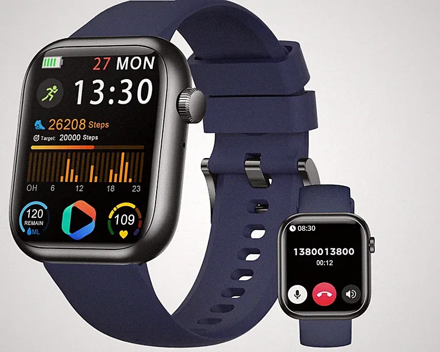 NEU Smartwatch 1.83" Schrittzähler/Blutdruckmessung/Pulsuhren/120+ Sportmodi