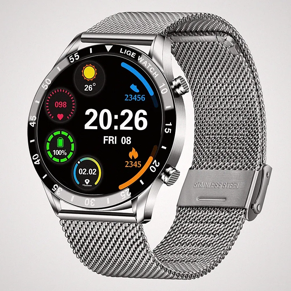 NEU Smartwatch Herren Damen mit Bluetooth Anruf Herzfrequenz Fitness Wasserdicht