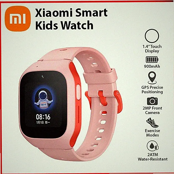 NEW Xiaomi Smart Kids Watch PINK GPS Bluetooth Video Call Android iOS Smartwatch