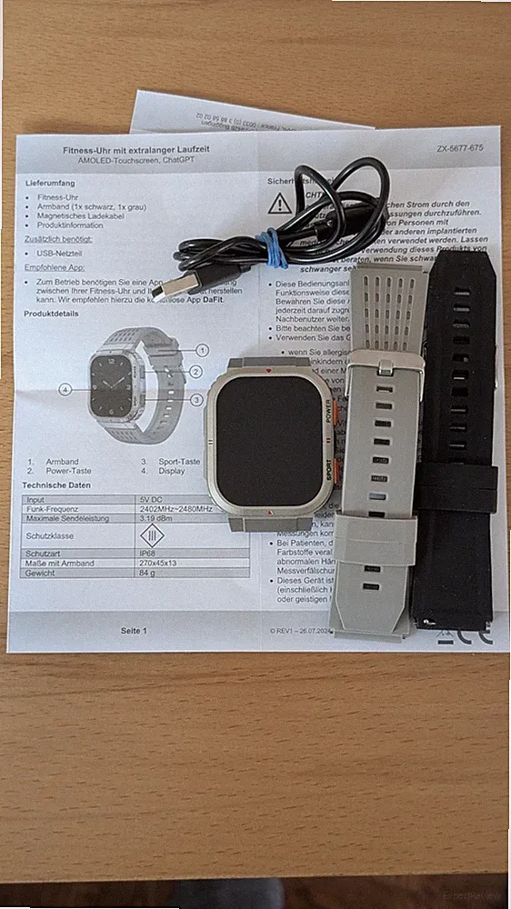 Newgen Medical Smartwatch mit langer Akkulaufzeot