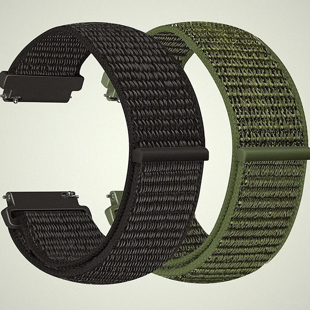 Nylon Armband 24mm für Suunto Smartwatches, Fossil, Ticwatch, Damen Herren