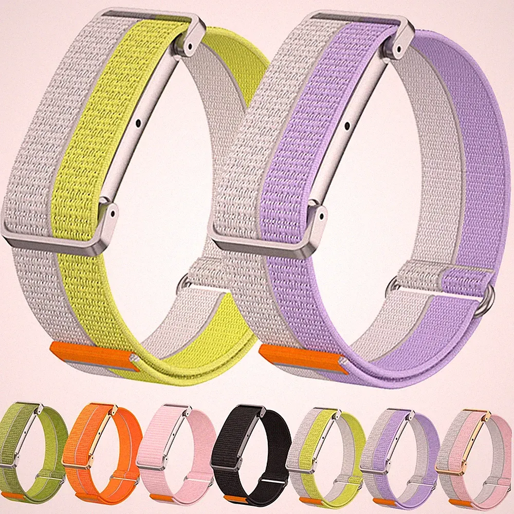 Nylon Armband für Google Fitbit Air mit Klettverschluss Metall Schutzgehäuse