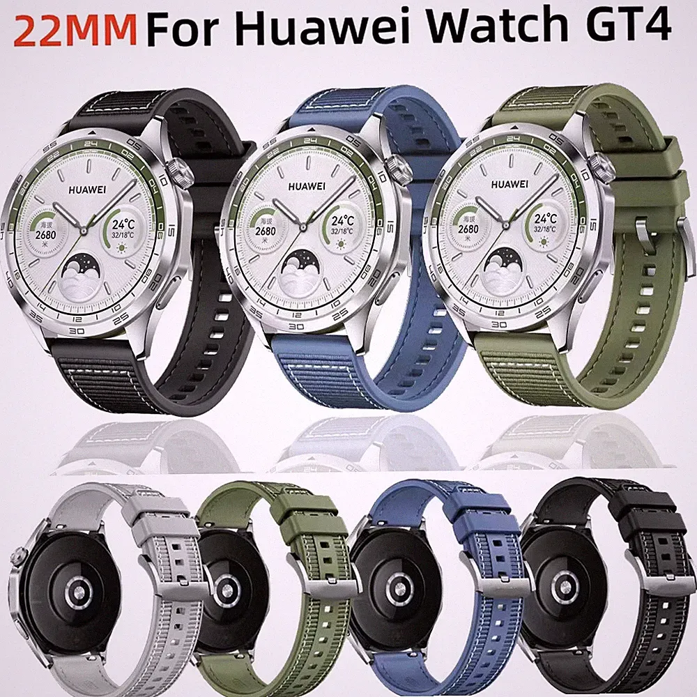 Nylon Armband Für Huawei Watch 3 4 Pro GT4 GT3Pro GT2 46mm/Garmin Venu 3 2/Bip 5