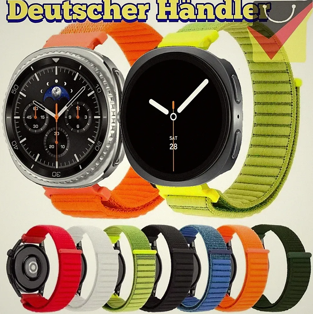 Nylon Armband für Samsung Galaxy Watch 8 Classic 46mm / 40mm/ 44mm smart