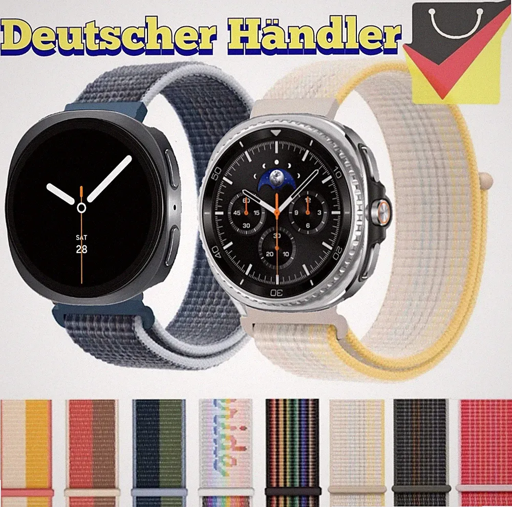Nylon Armband für Samsung Galaxy Watch 9 / 8 Classic 46mm / 40mm/ 44mm smart