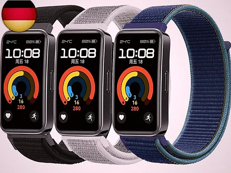 Nylon Armband Kompatibel mit Huawei Band 8/9/10,Sport Ersatzarmband für Damen