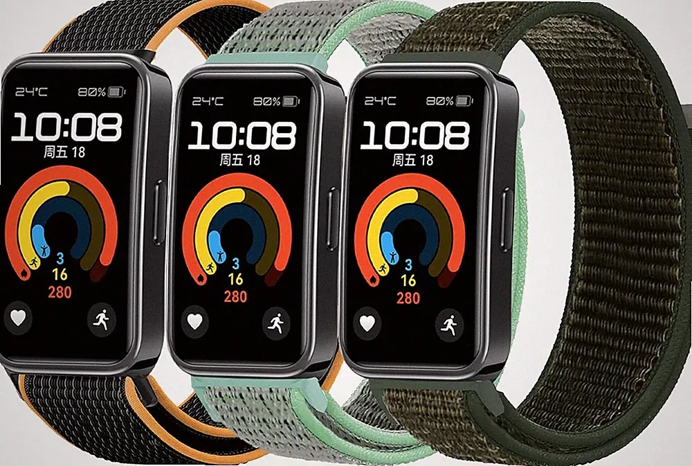 Nylon Armband Kompatibel mit Huawei Band 8/9/10,Sport Ersatzarmband für Damen