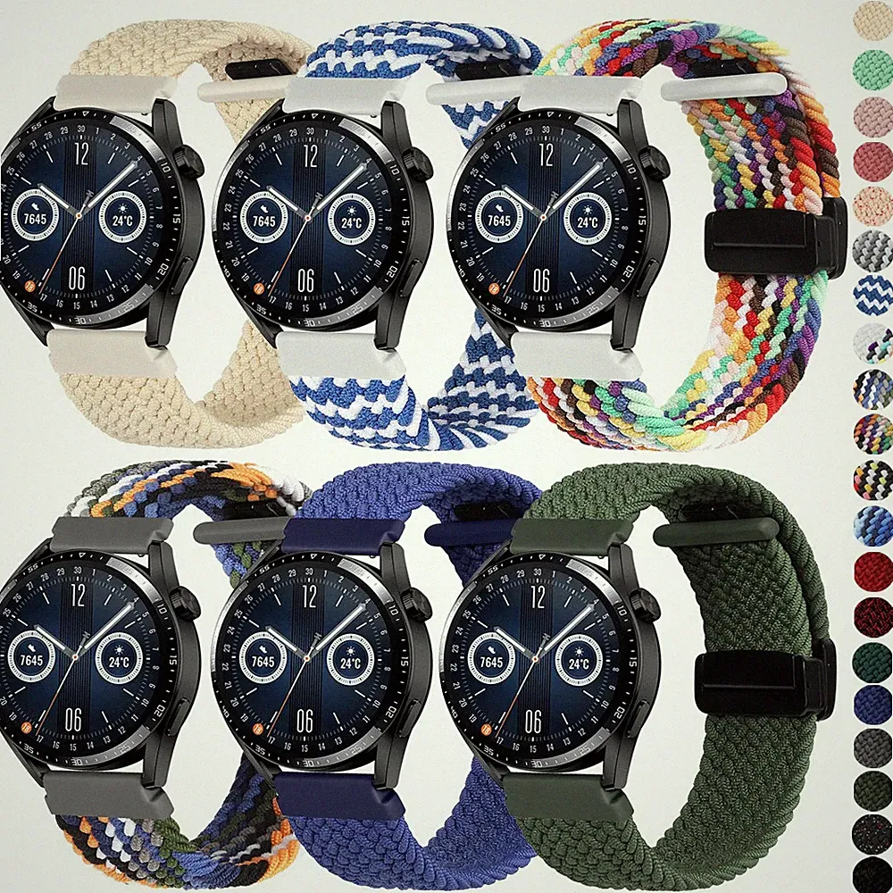Nylon Braided Uhrenarmband Armband 18/20/22mm Universal Smartwatch Band Ersatz