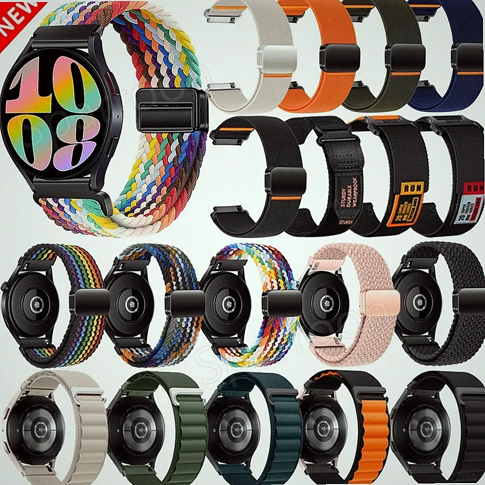 Nylon Loop Armband Für Fossil Gen 6 5 5E 44mm/Gen 5 LTE 45mm/Q Gazer/Q Wander DE
