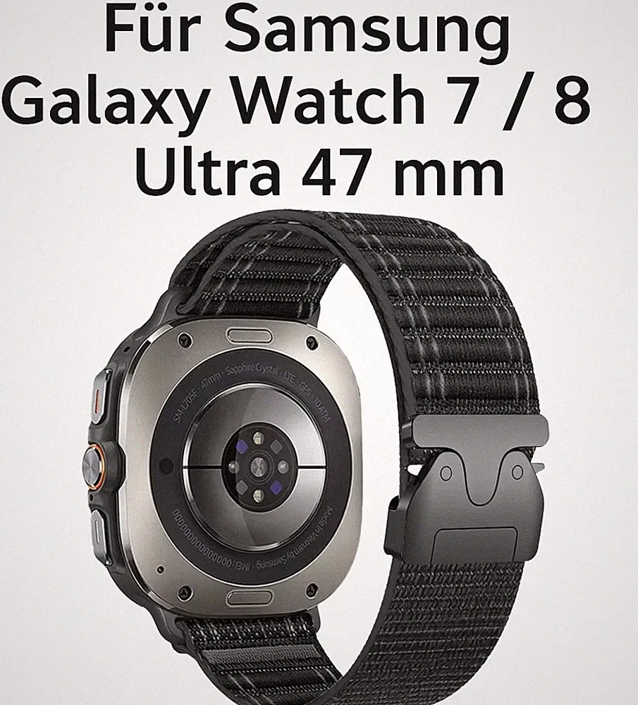 Nylon Sport Armband Für Samsung Galaxy Watch Ultra 47mm Ersatzband Smartwatch