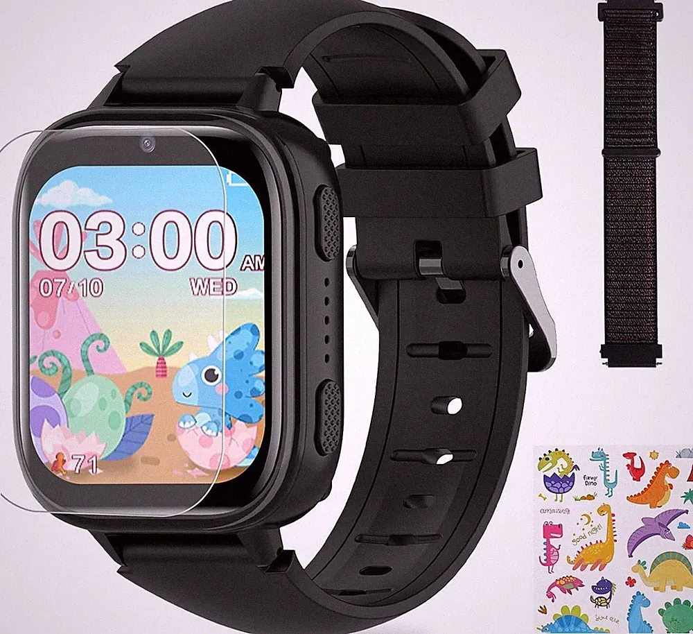 OKYUK Kinder Smartwatch mit Anruffunktion, Kinder Uhren für Jungs mit 31 Puzzles