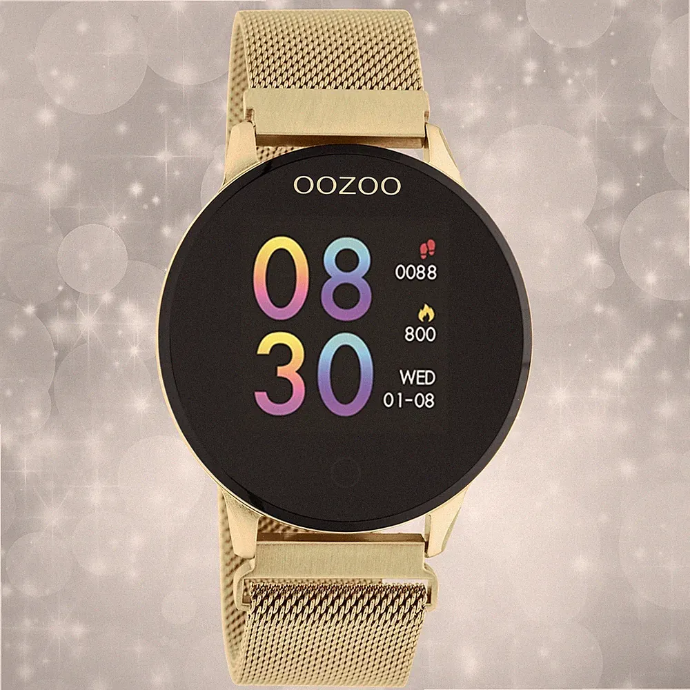 Oozoo Damenuhr Oozoo Smartwatches gold Metallarmband Multifunktionuhr UOQ00121