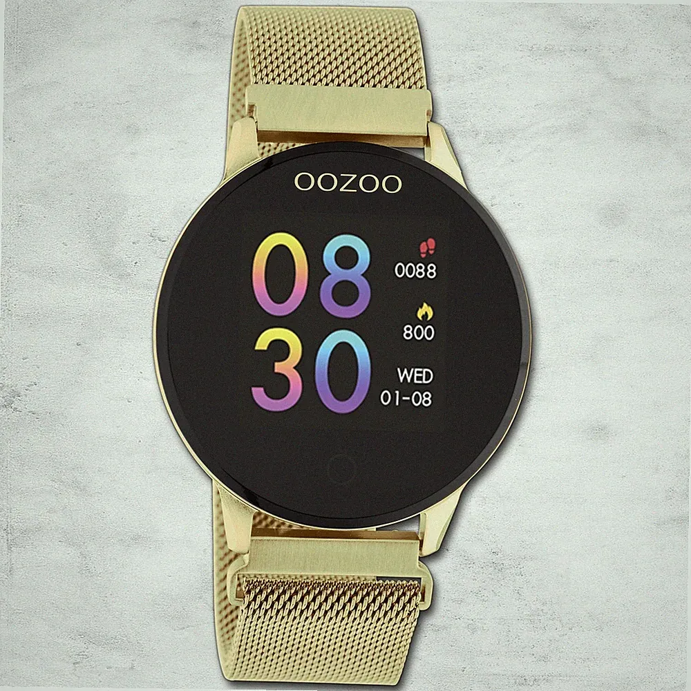 Oozoo Metall Damen Uhr Multifunktion Armband gold Oozoo Smartwatches UOQ00121