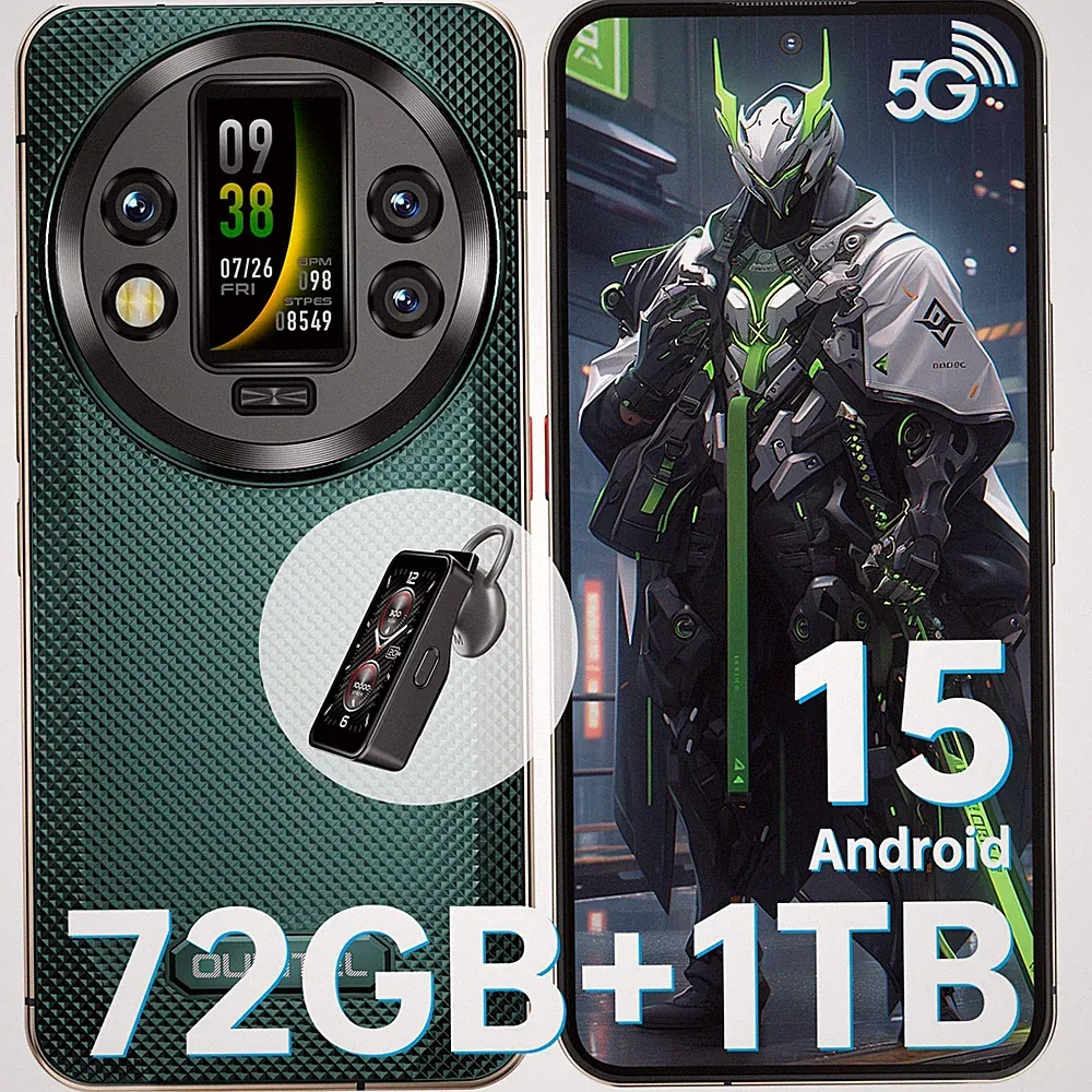 OUKITEL WP200 PRO 5G Outdoor Handy Android15 72GB+1TB Smartphone mit SmartWatch