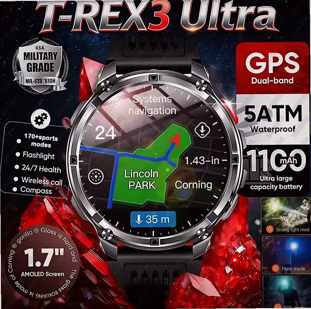 Leder Outdoor-Smartwatch