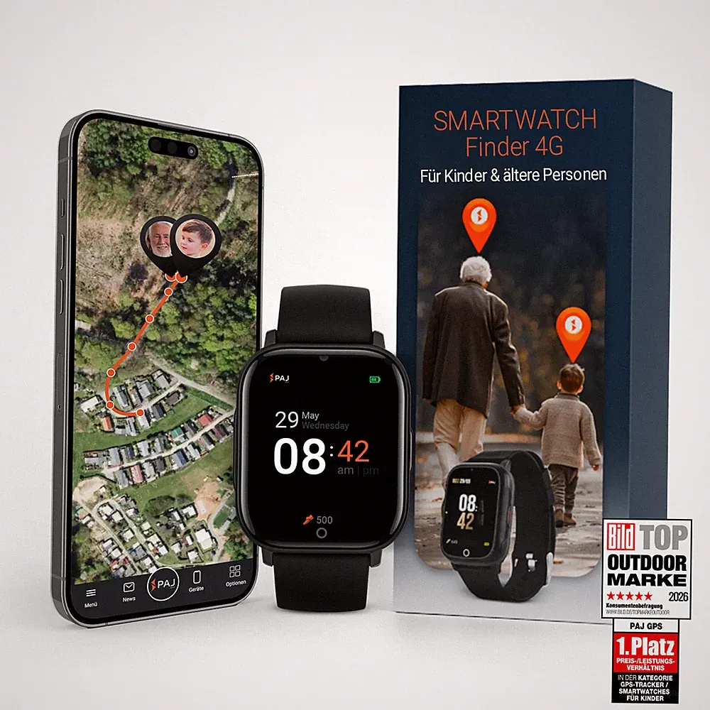 PAJ SMARTWATCH Finder 4G GPS Uhr für Kinder, Senioren, SOS, Ortung, wasserdich
