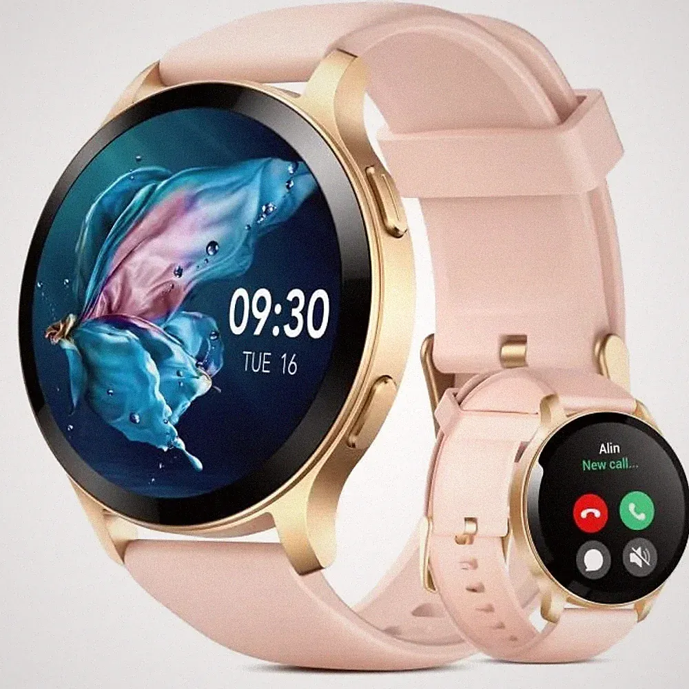 Parsonver Damen Smartwatch 1,43" HD Smartwatch Anrufe BT FC Schlaf IP68