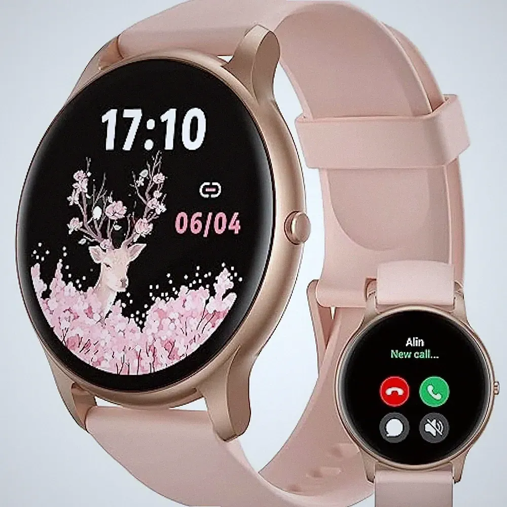 Parsonver Smartwatch Annehmen/Anrufen, Fitnessuhr für Damen, Smartwatch